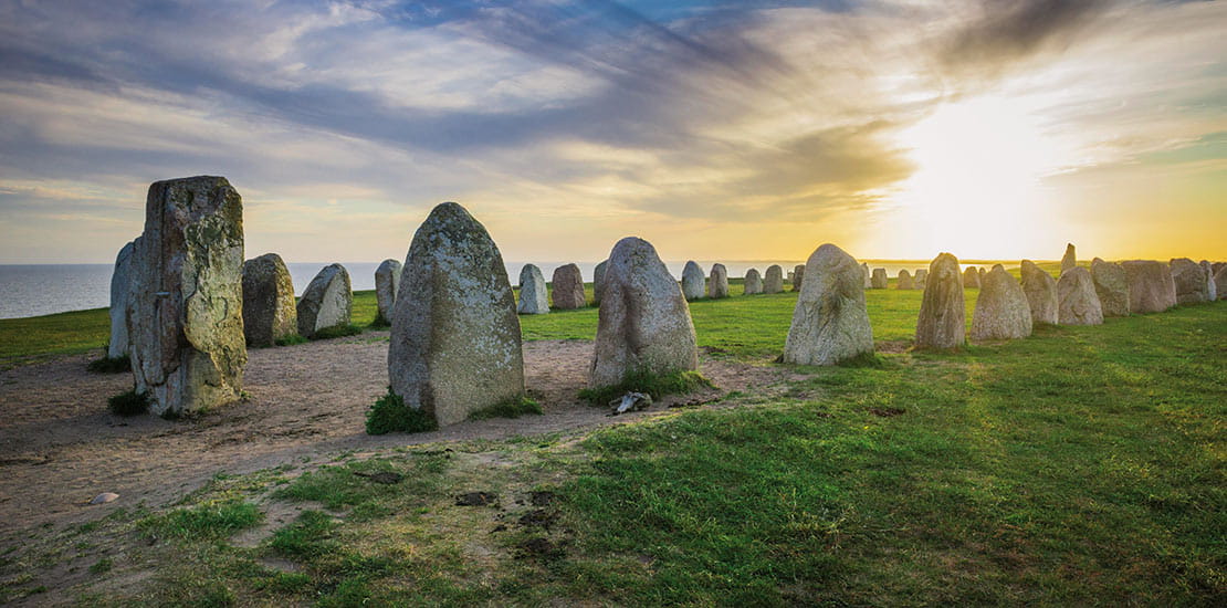 The megalithic Ales Stones near Ystad